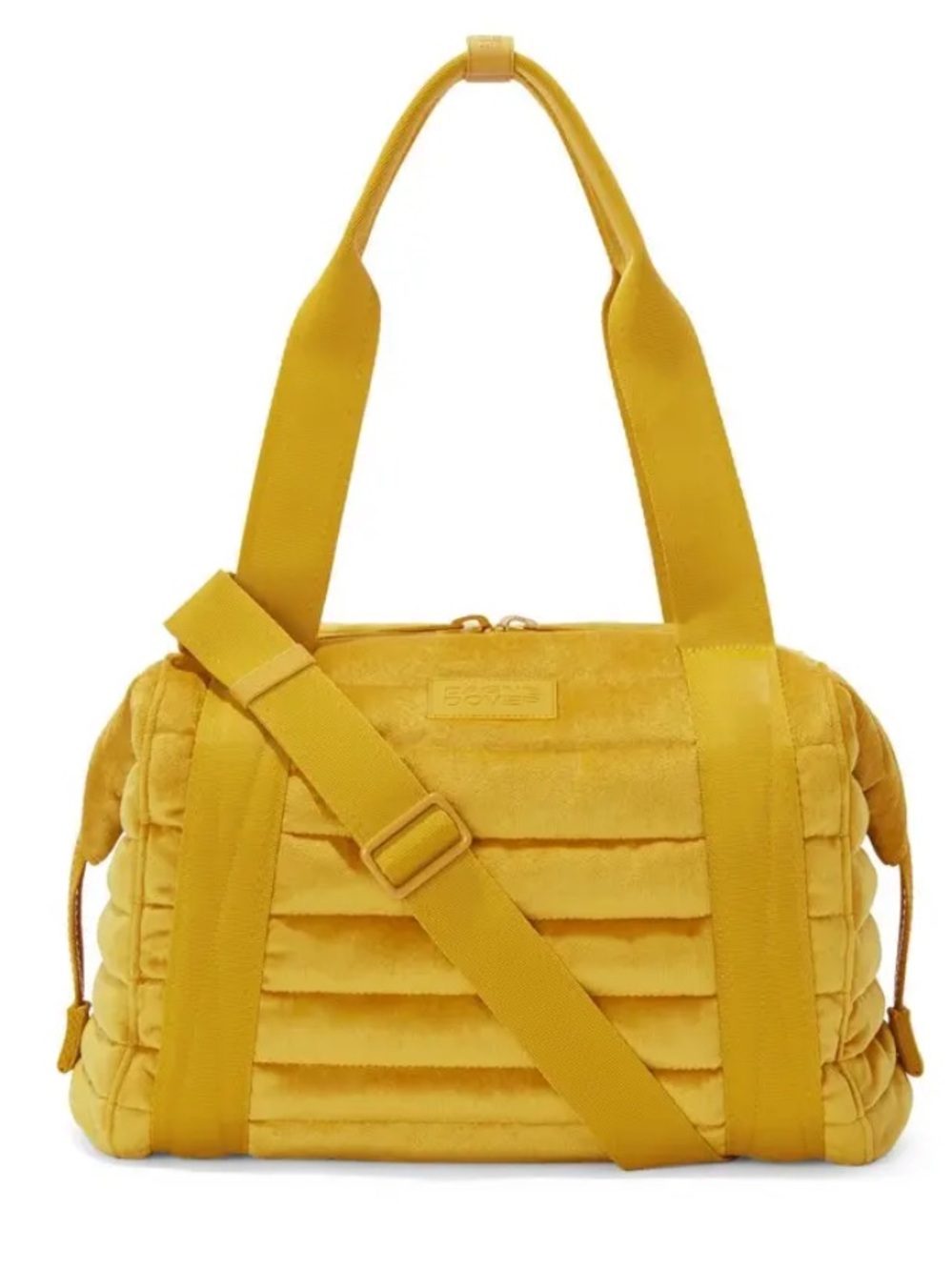 Dagne Dover Landon Carryall Medium with Matching Wallet in Ochre Velvet Puff